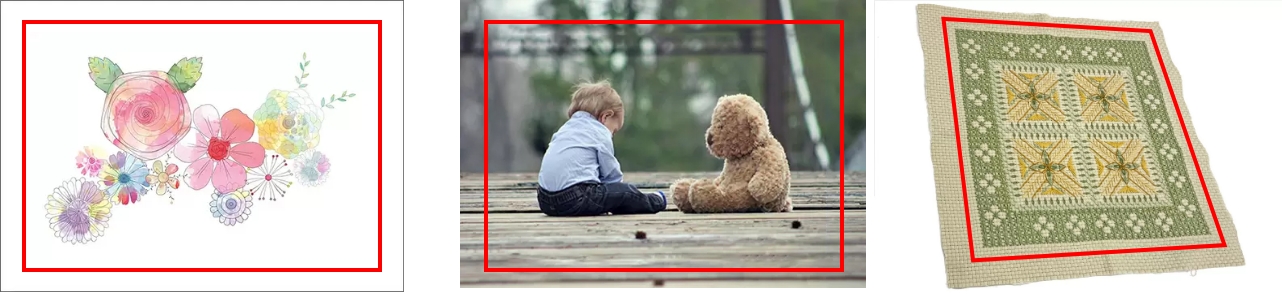 額縁に飾る品物の見せたい部分の寸法