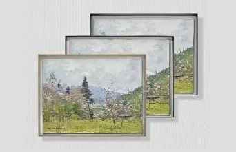 キャンバス額の額装をシミュレーション