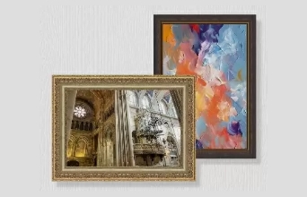 オーダーフレームの額装をシミュレーション