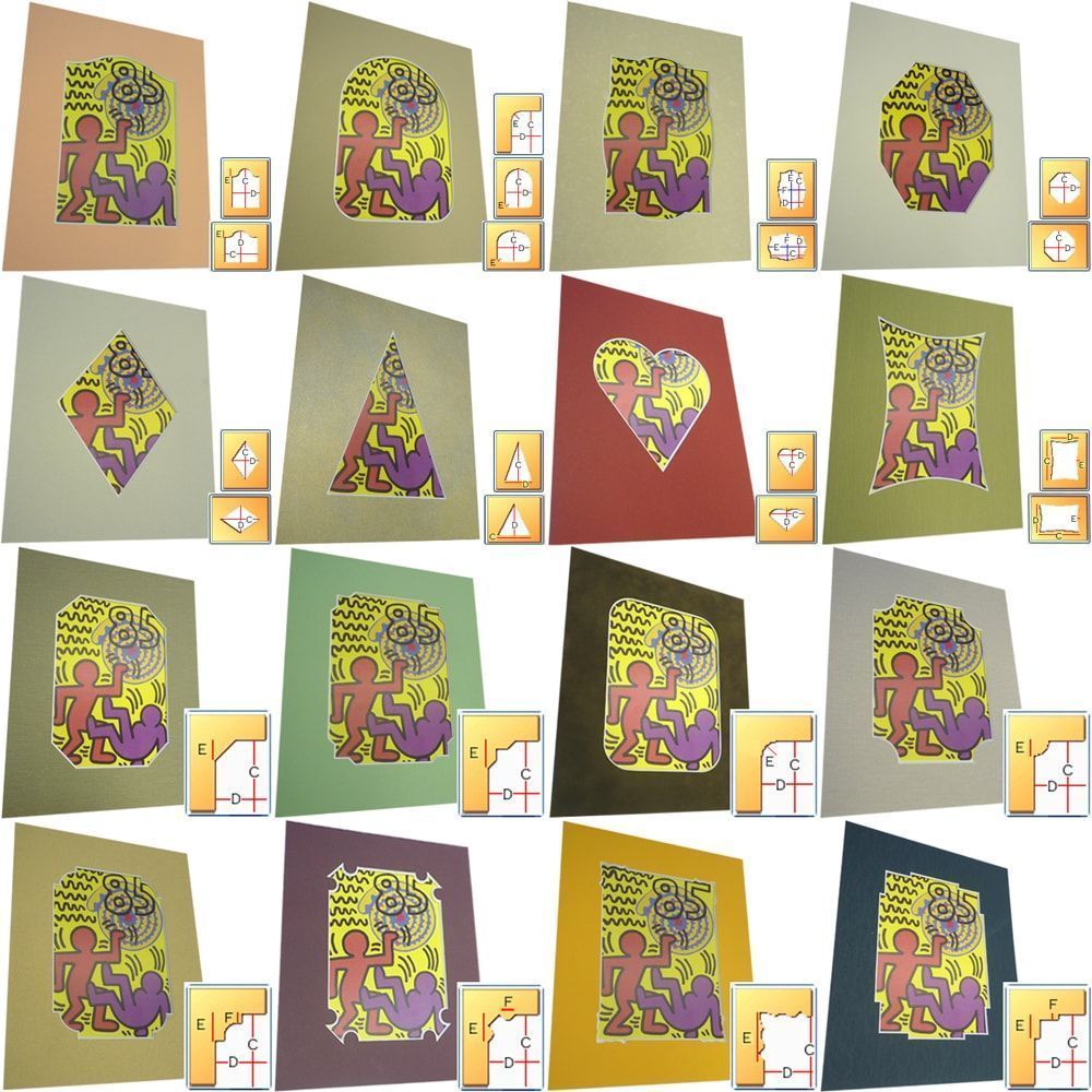 詳細画像 マットのデザインカット