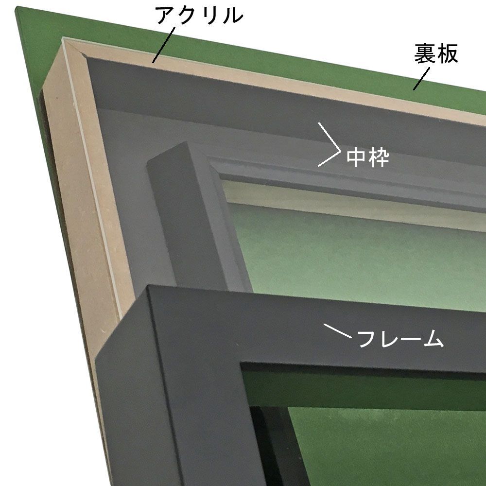 油絵額縁 3441N 額縁内部に段差の付いた、箱型の油絵額です
