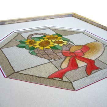 刺繍 マット八角形