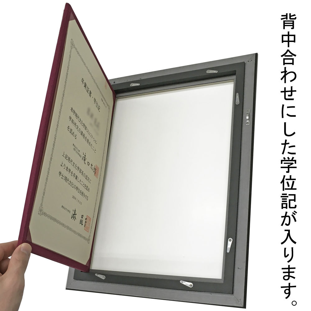 背中合わせの学位ホルダー 専用額