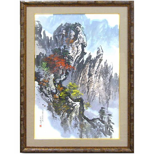 淡彩山水画