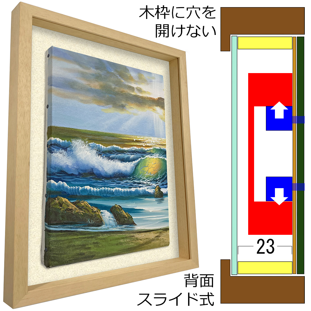 詳細画像 浮かし額 7916 スライド式