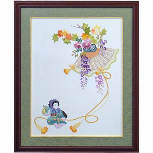 刺繍 特製布貼りマットで