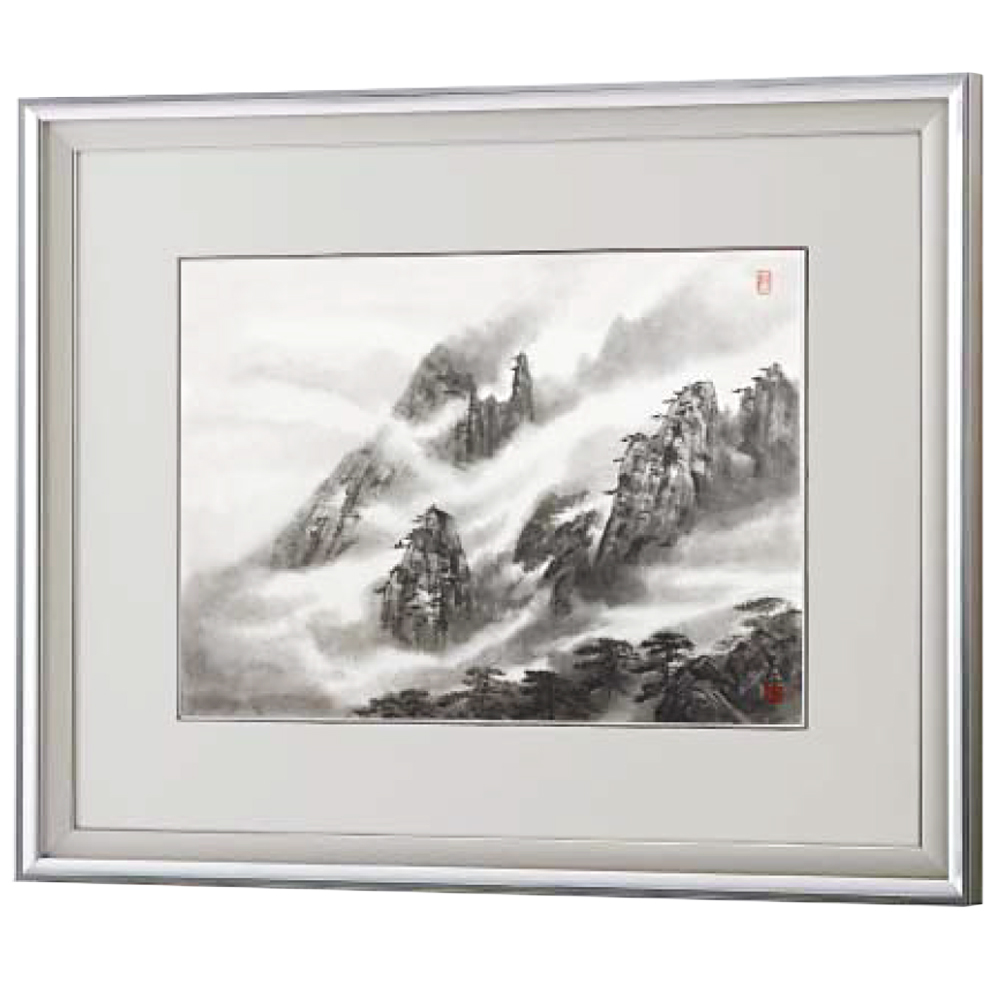 ⑤額縁。額。水彩画。油絵。額縁フレーム。日本画額縁。額縁フレーム大。日本画 同志舎】油彩額 MJ-3（マットなし）（黒） F15号[油絵