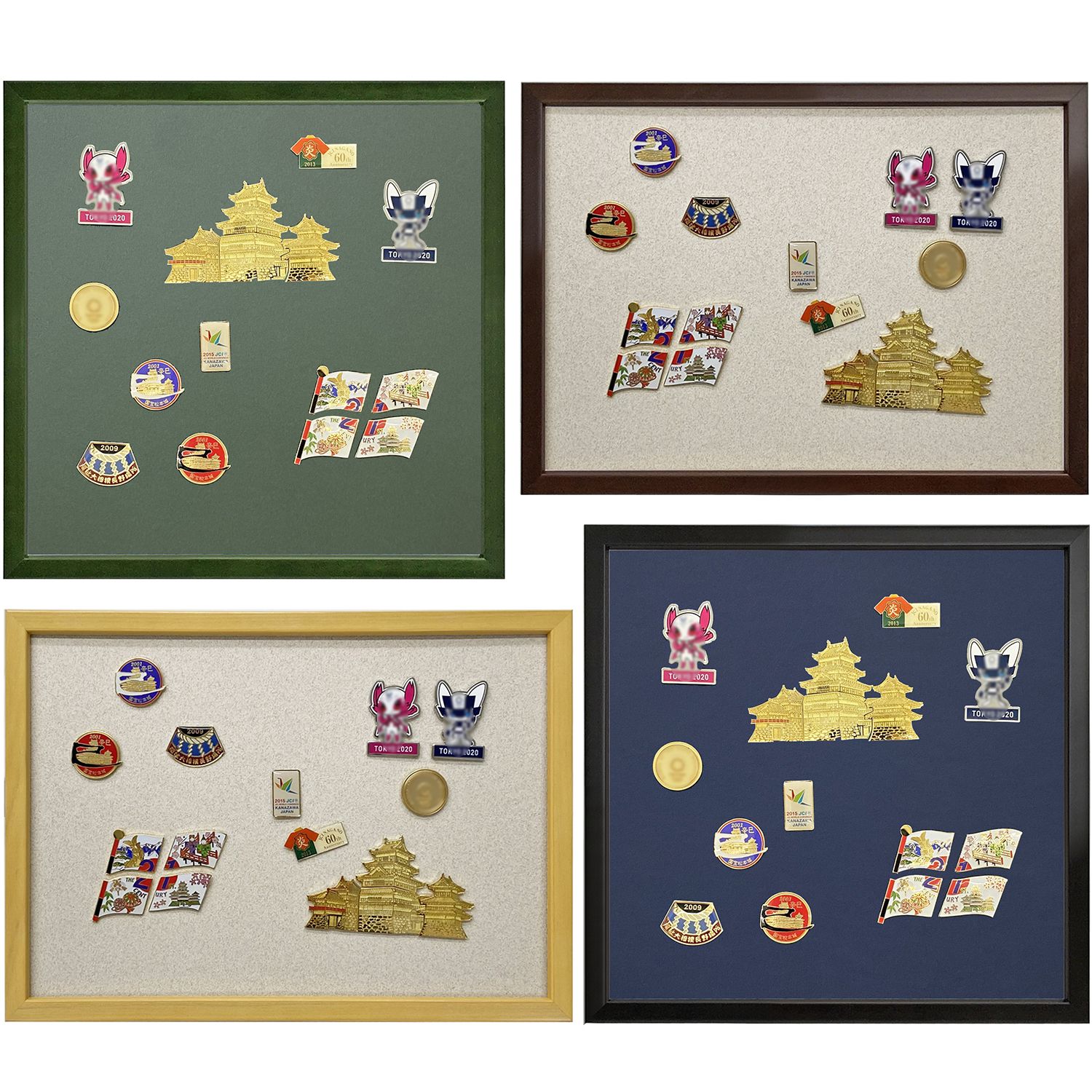 新品・未使用 額縁 ピンバッジ用9790 額縁のタカハシ 424×545(半切り ピンバッジ用 5767 シンプルな構造にこだわったピンバッジ