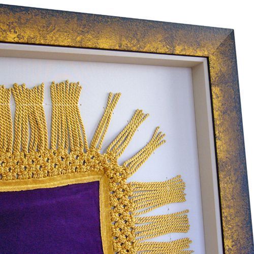 高校統合で旧校旗を額装