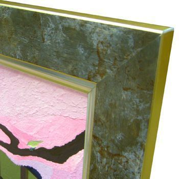 アクリル画 桜の図