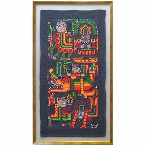 額装実例7 海外旅行で求めた布絵