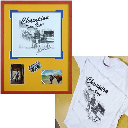 額装実例6 サインTシャツと写真