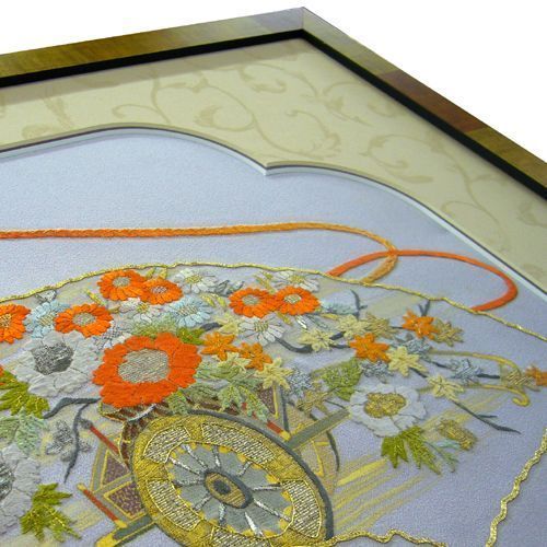 刺繍 着物をカットして