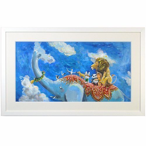 油絵を一般額風に