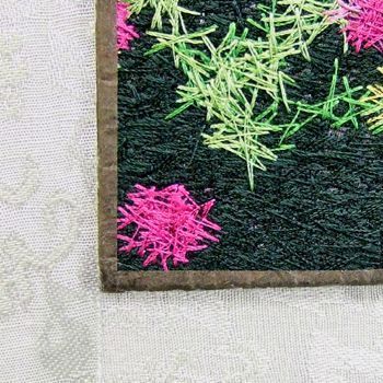 額装実例3 中国土産の刺繍 庭園