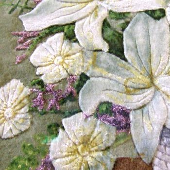 額装実例4 絨毯 花・花瓶