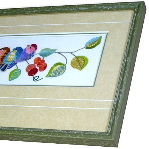 刺繍 掛け軸風に額装