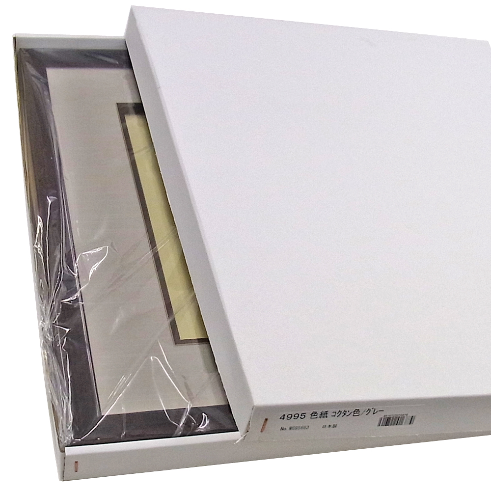 色紙額 4995N コクタン色 書道色紙におすすめ、渋めのデザインの