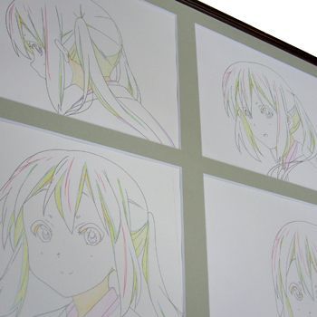 額装実例3 けいおん! アニメラフ原画