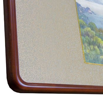 墨彩画 隅丸欄間額