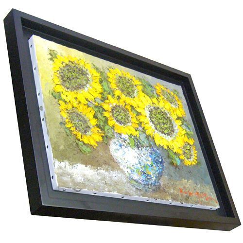 油絵を浮かし額に