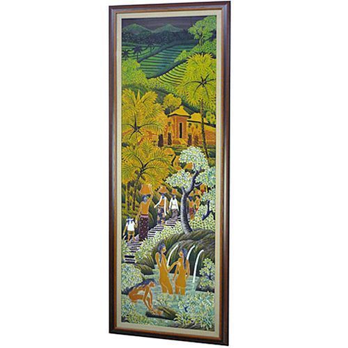 額装実例3 バリ島の染色画