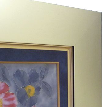 七宝焼を油絵額に