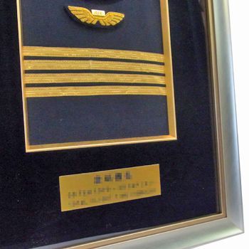 額装実例4 全日空 航空機機長徽章