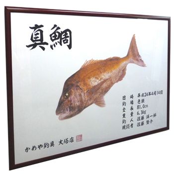 額装実例3 デジタル魚拓
