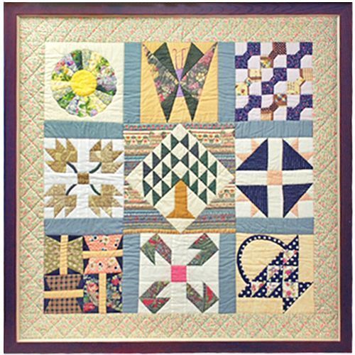 パッチワークを立体額に