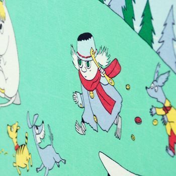額装実例4 ムーミン布 パネル仕立て