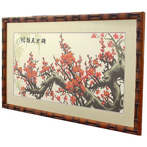 中国刺繍 ダブルマットで