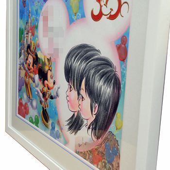 額装実例3 似顔絵イラスト