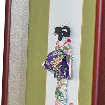 額装実例2 押し絵 短冊色紙