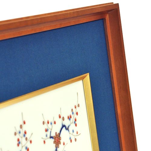 陶板に描かれた梅図