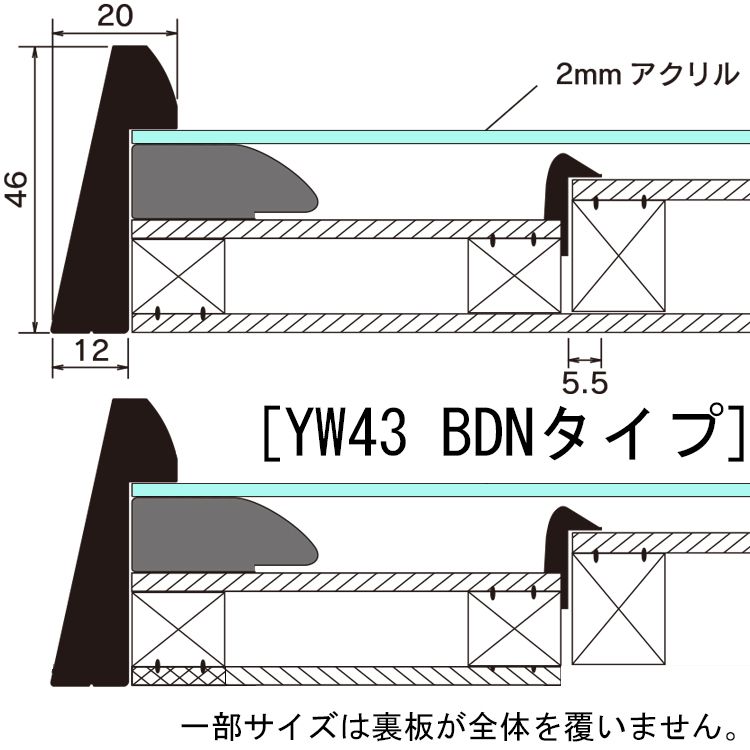 詳細画像9 書道・水墨画額 YW43 BDN型