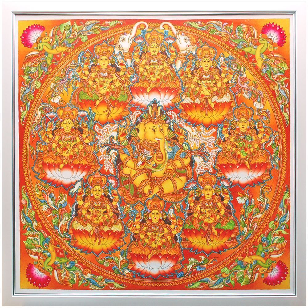 額装実例1 曼荼羅 アクリル画