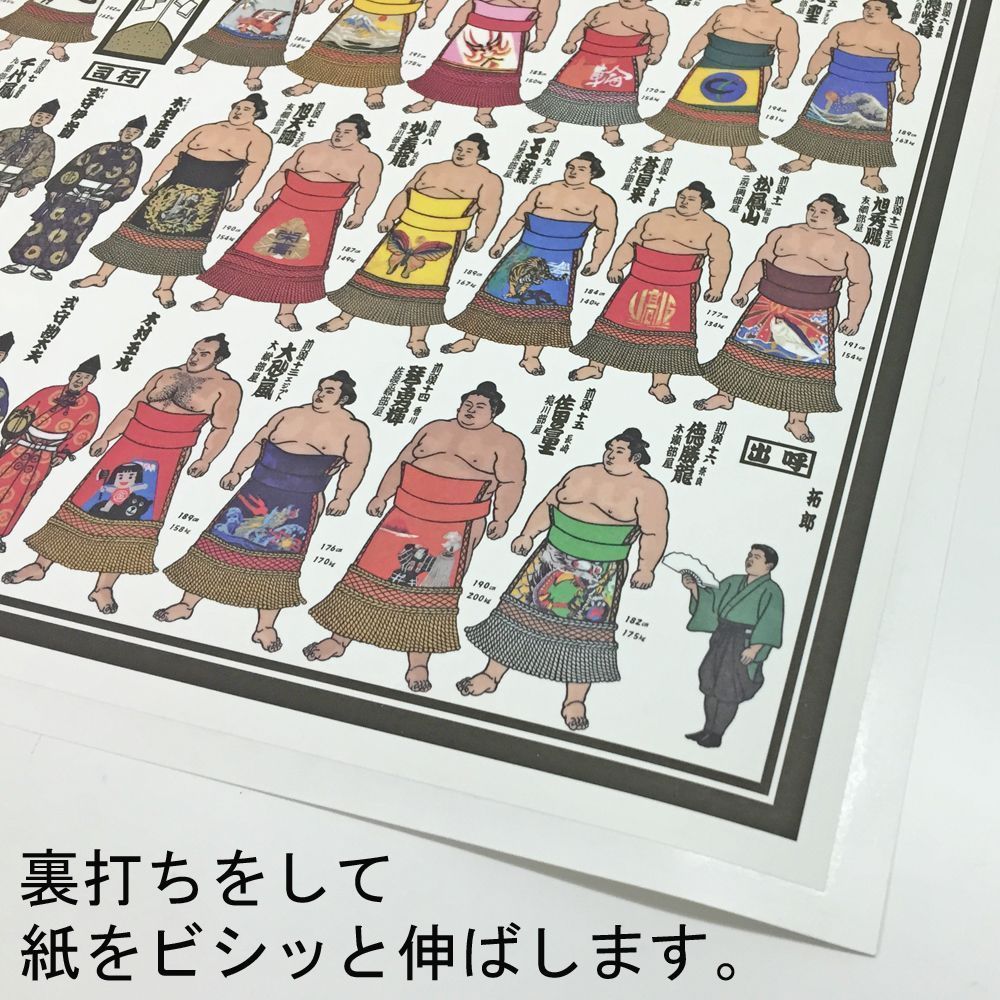 額装実例7 大相撲 絵番付