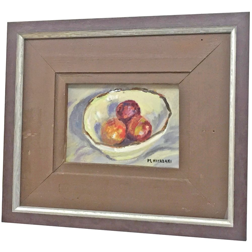 額縁ごと油絵を額装