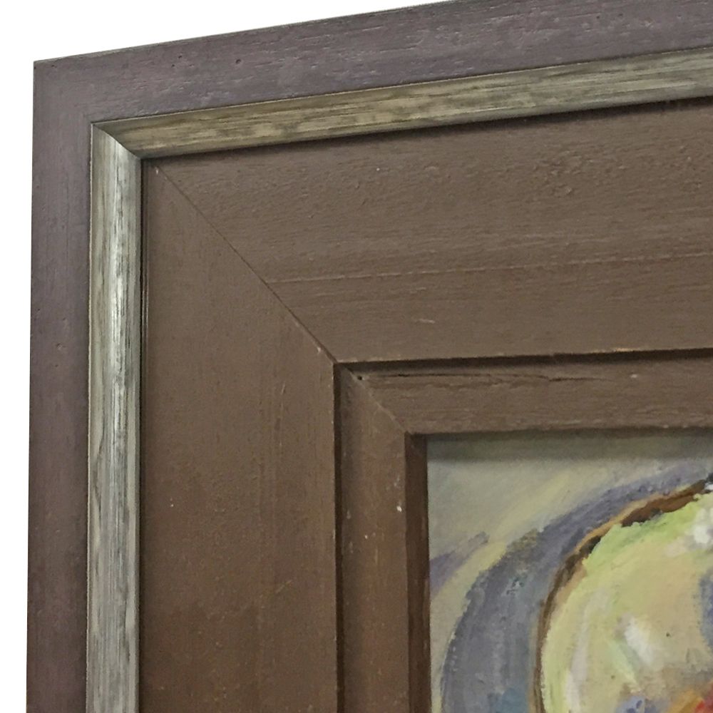 額縁ごと油絵を額装