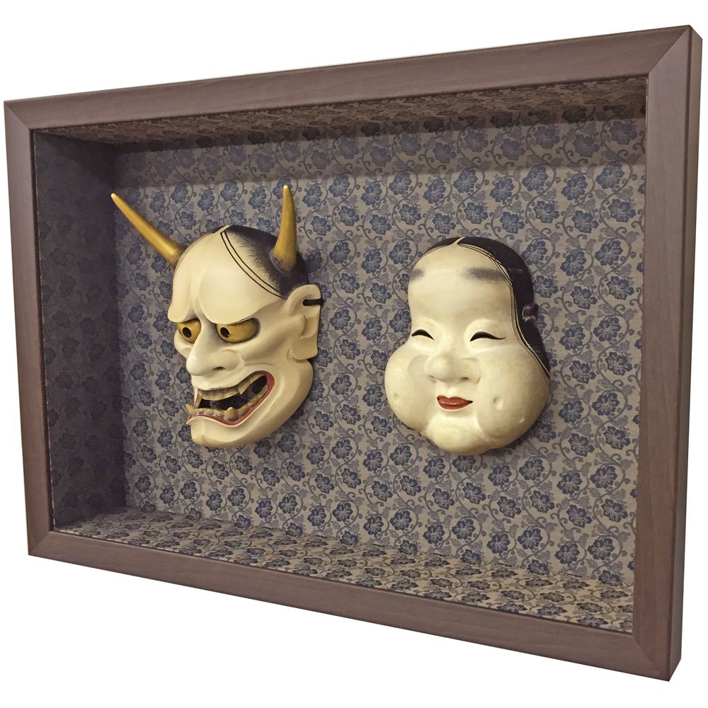 お面 般若とおかめ