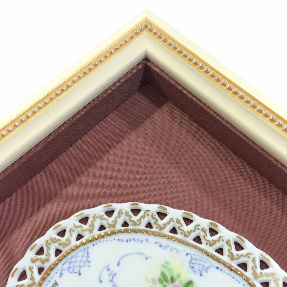 透かし付 楕円の陶板