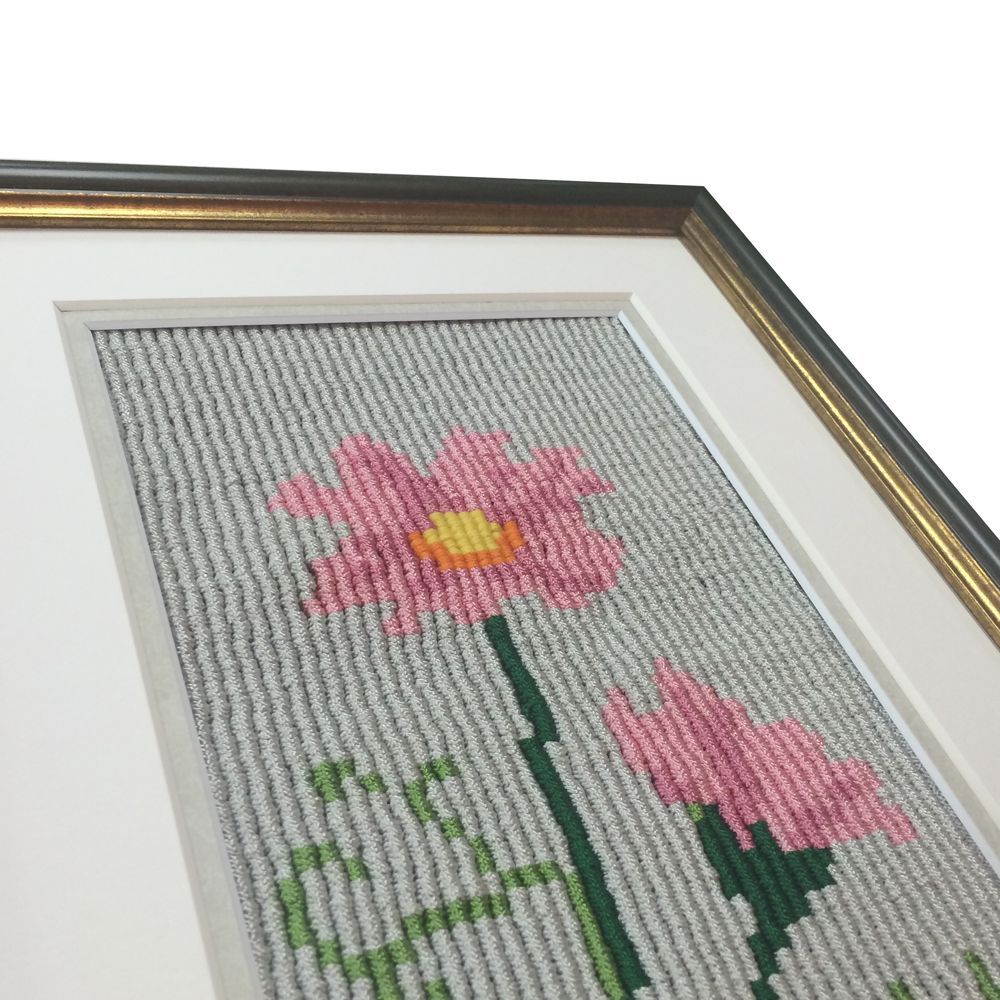 額装実例4 マクラメ刺繍