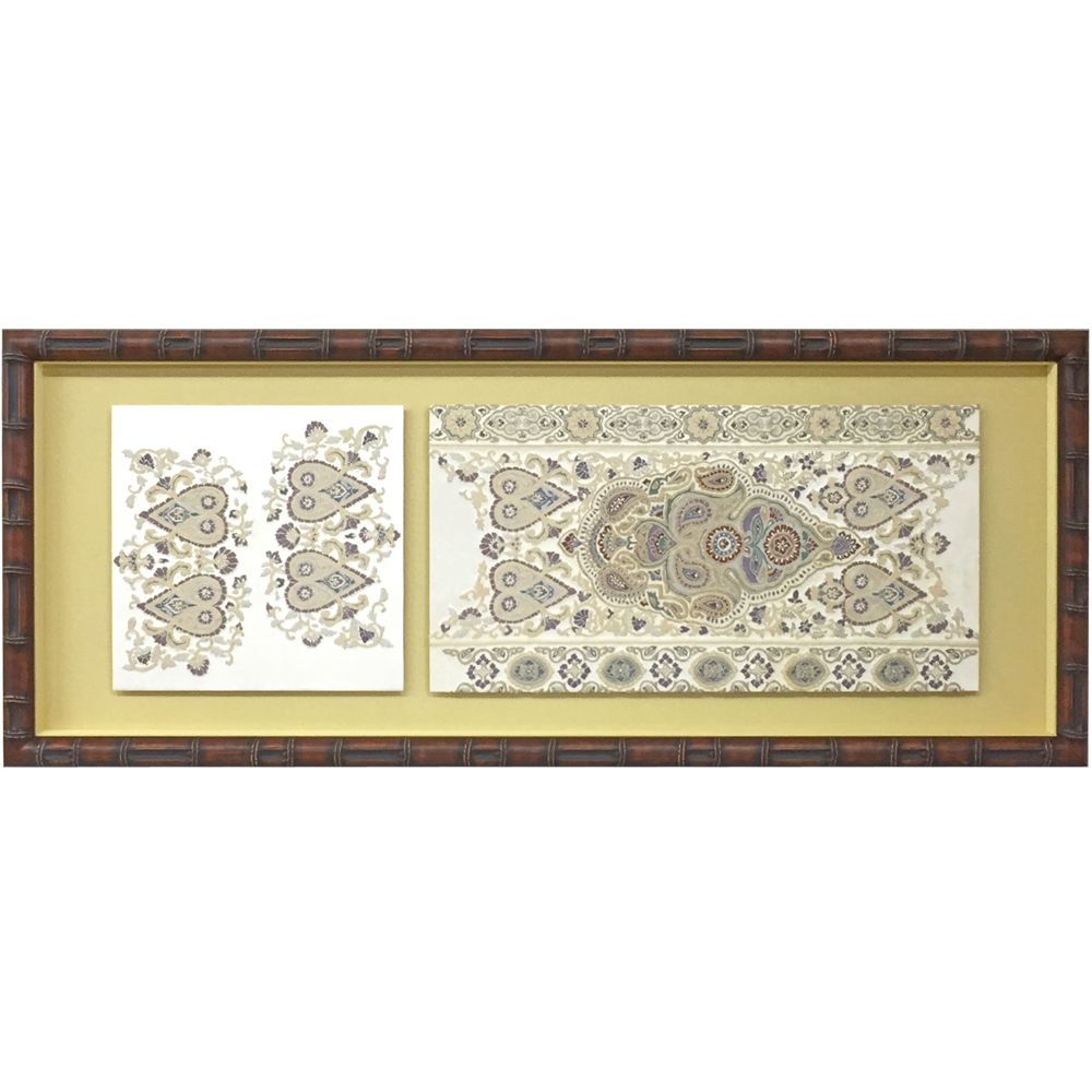 着物の帯の浮かし額装