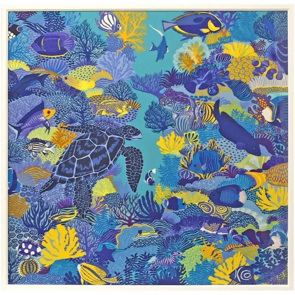 スカーフ 白の額縁で