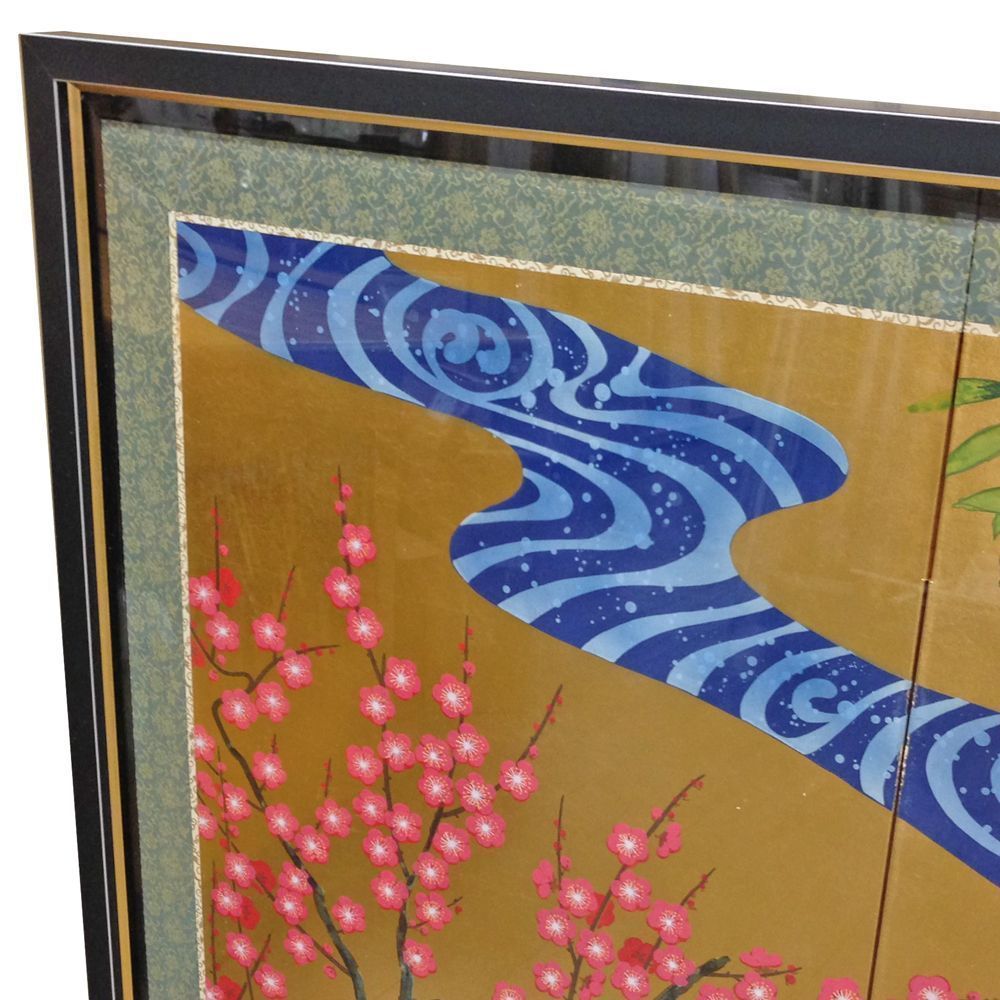 紅白梅図 4曲屏風