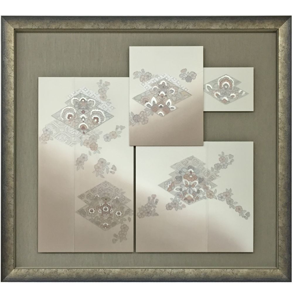 着物の刺繍 浮かし額装