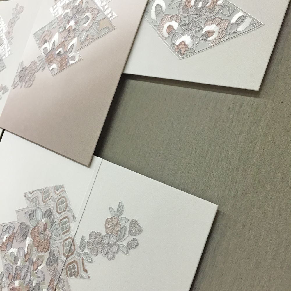 着物の刺繍 浮かし額装