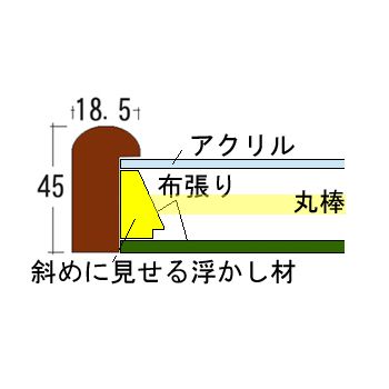 額装実例9 着物の帯地