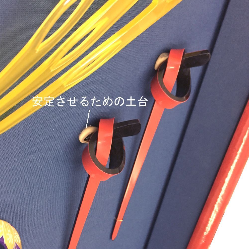 額装実例5 べっ甲のかんざし
